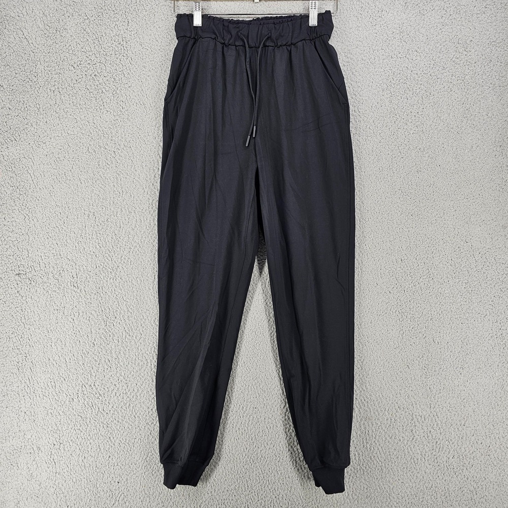 Lululemon Keep Moving Jogger Pants Womens 4 Black High Rise W5CV4S Athleisure‎